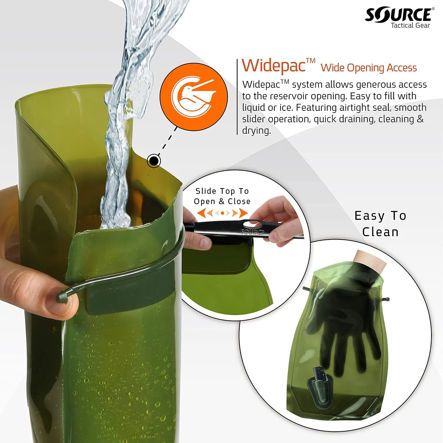 SOURCE Kangaroo 1 Quart Collapsible Hydration Canteen