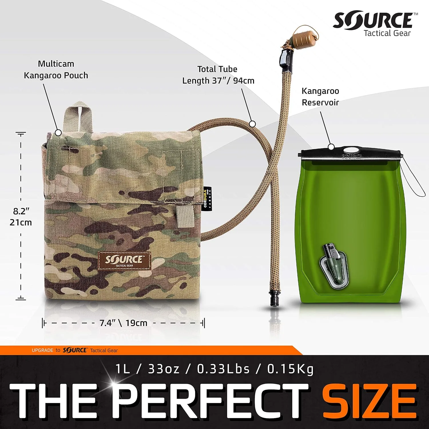 SOURCE Kangaroo 1L MOLLE Hydration Pack with Pouch