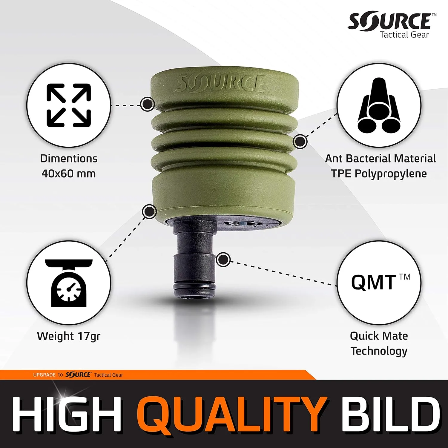 Source Tactical Universal Tube Adapter for Hydration Systems - Olive Green (Without Pouch)