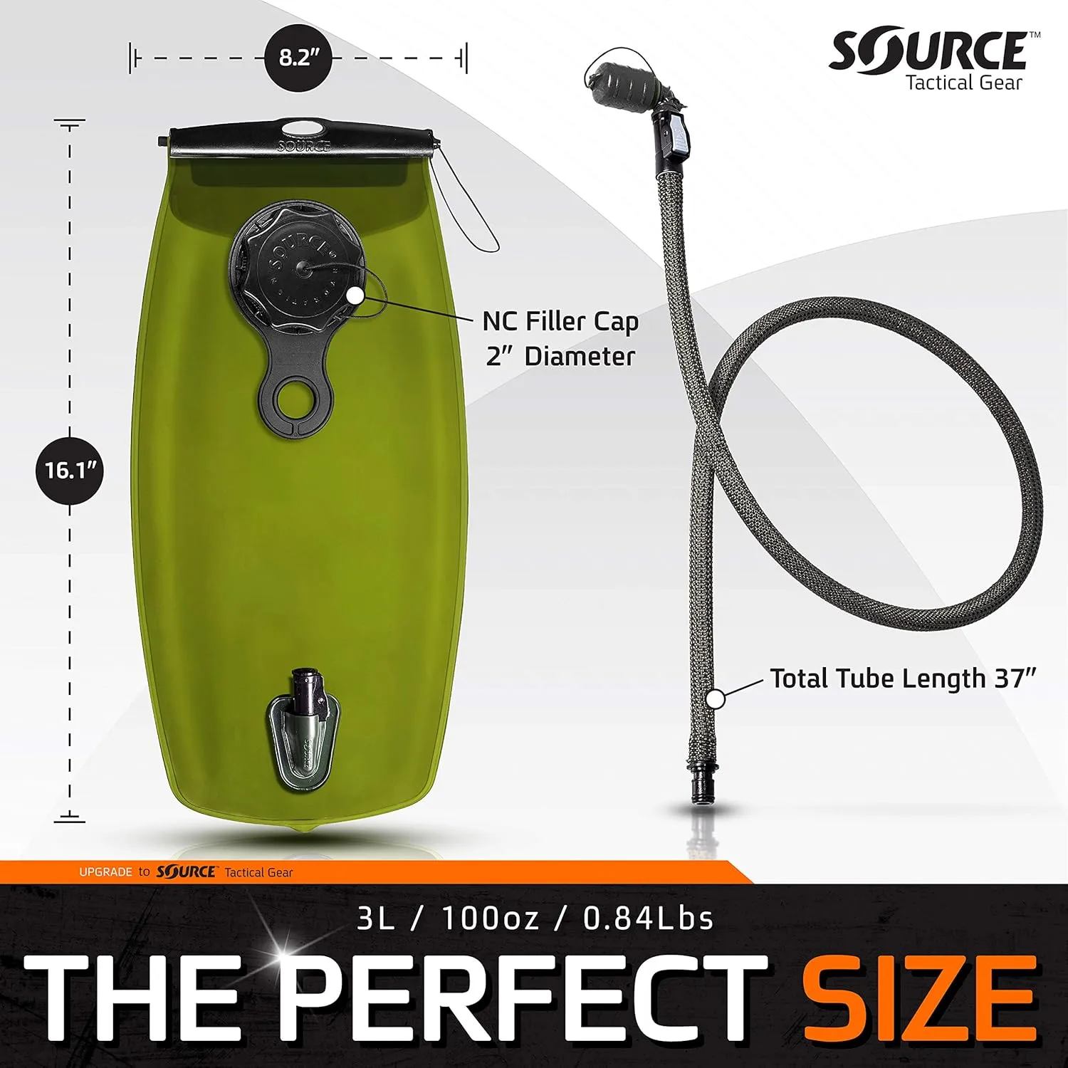 SOURCE WXP Hydration Reservoir System with WidePac Closure and Storm Valve