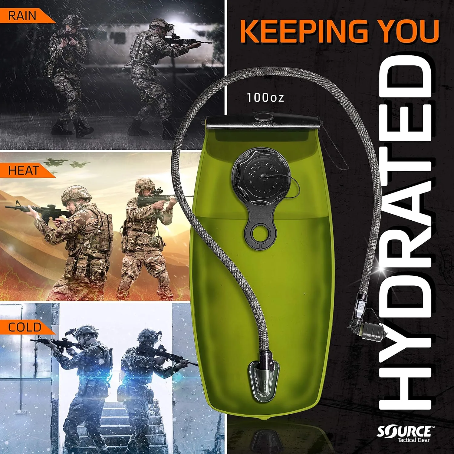 SOURCE WXP Hydration Reservoir System with WidePac Closure and Storm Valve