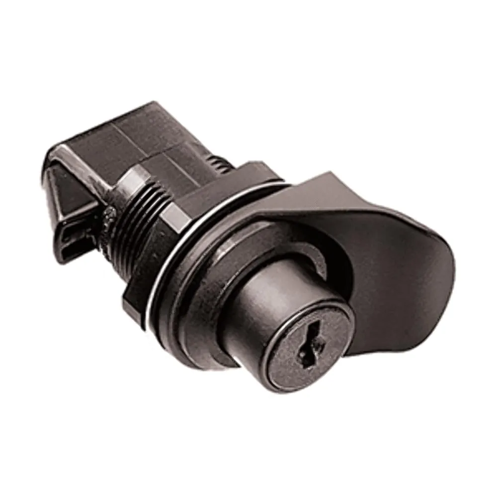 Southco 93-303 Series Plastic Push To Close Latch, Pull Tab in Line with Latching Pawl, Key Locking