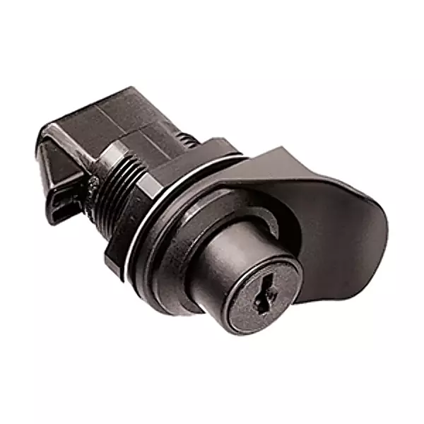 Southco 93-303 Series Plastic Push To Close Latch, Pull Tab in Line with Latching Pawl, Key Locking