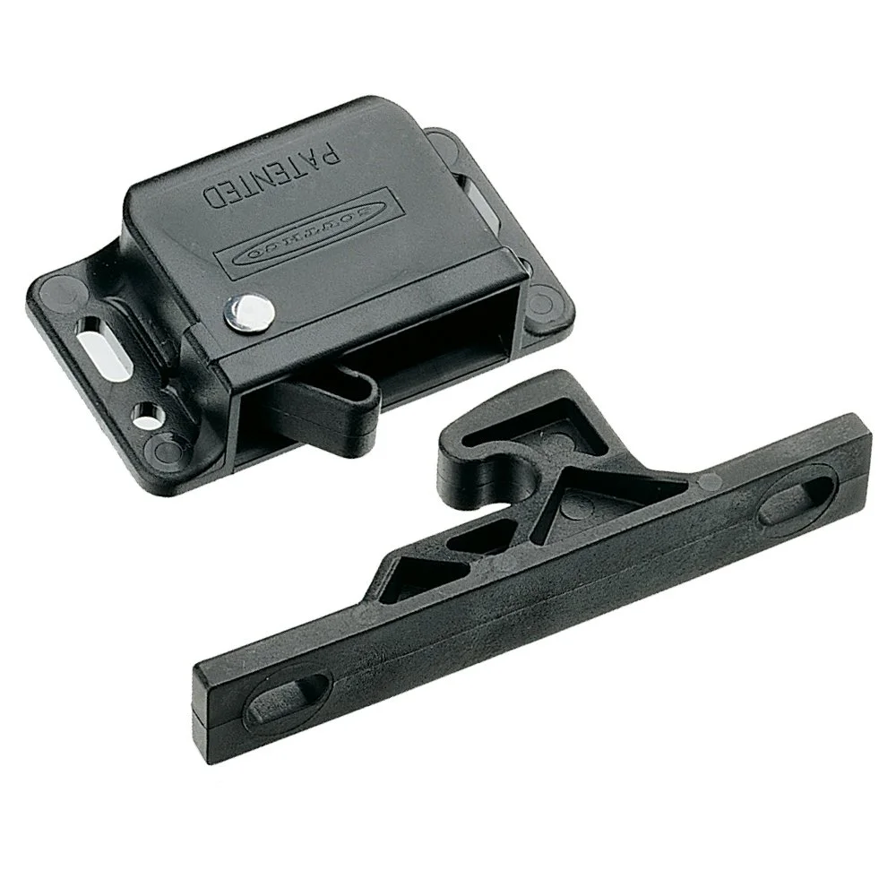 Southco C3-803 Series Passivated Plastic Grabber Catch Side Mount Concealed Push-To-Close Latch with Blue Spring, 13N Pullup