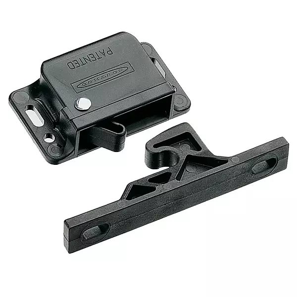 Southco C3-803 Series Passivated Plastic Grabber Catch Side Mount Concealed Push-To-Close Latch with Blue Spring, 13N Pullup