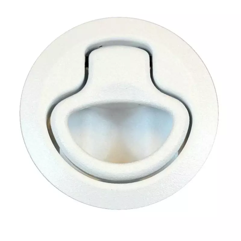 Southco Flush Pull Latch - Pull To Open - Non-Locking White Plastic