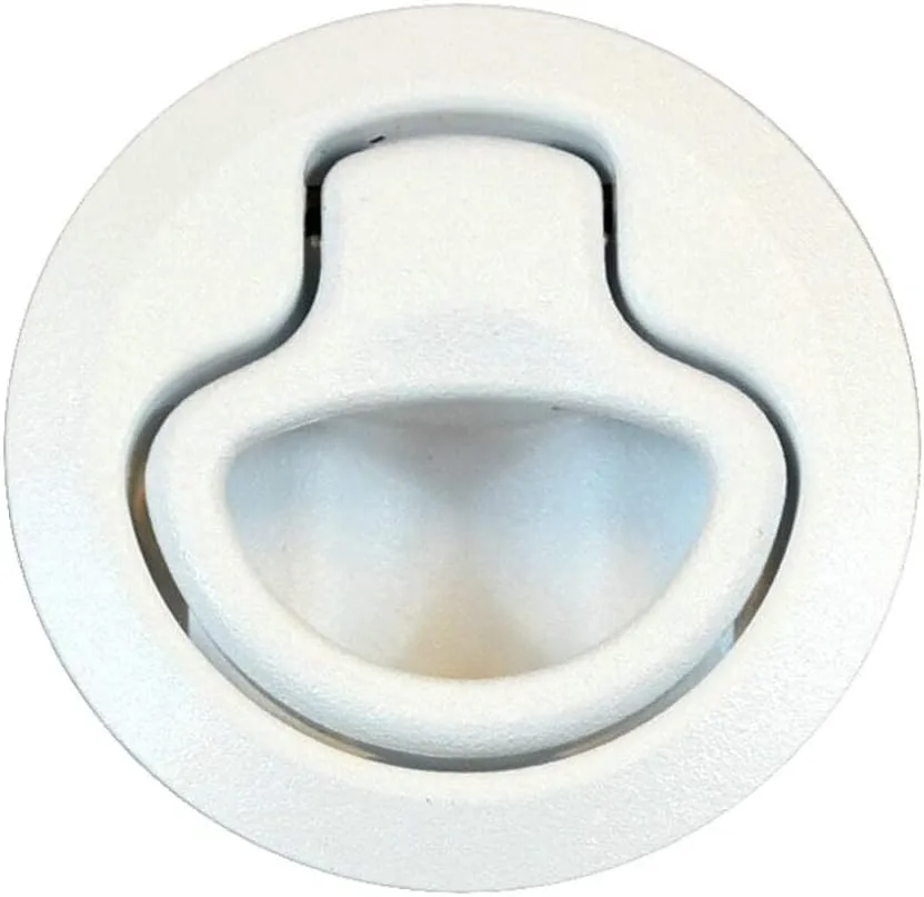 Southco Flush Pull Latch - Pull To Open - Non-Locking White Plastic