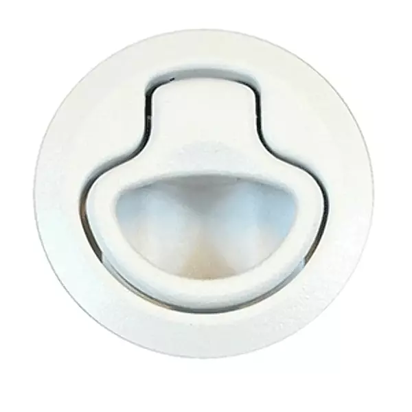 Southco Flush Pull Latch - Push to Close - Medium - White