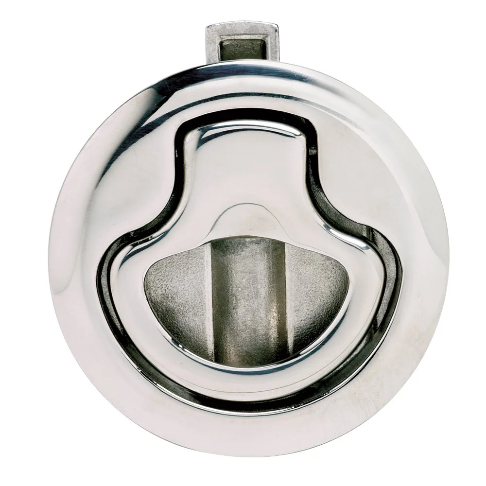 Southco M1-61-8 Series Electropolished Stainless Steel 316 Flush Pull Push-to-Close Latch, Non-Locking, 0.75"-0.275" Panel Thickness, 0.98"-1.02" Grip Range Pack of 1