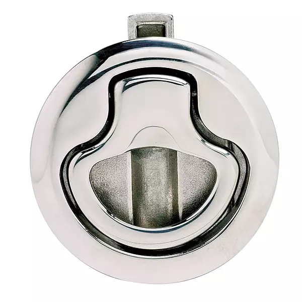 Southco M1-61-8 Series Electropolished Stainless Steel 316 Flush Pull Push-to-Close Latch, Non-Locking, 0.75"-0.275" Panel Thickness, 0.98"-1.02" Grip Range Pack of 1