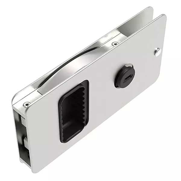 Southco MF-01-110-60 Flush Entry Door Latch, Key Locking, Standard Design, Fits 12.7 (.50 in) Door Thickness, Aluminum