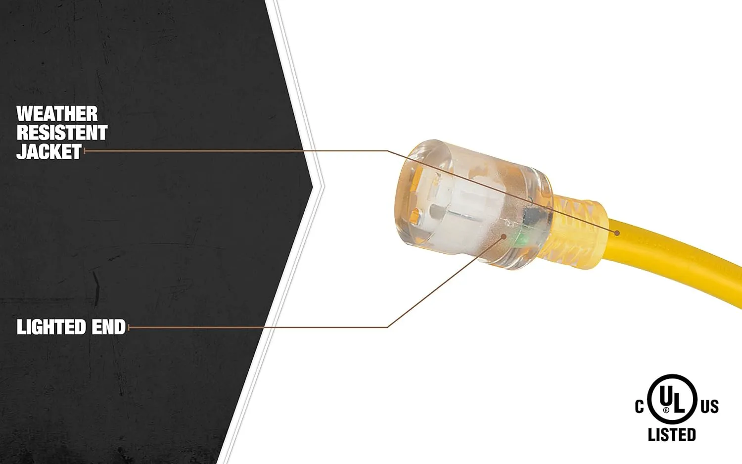 SOUTHWIRE Extra Heavy Duty 10/3 SJTW-A Extension Cord with Lighted End