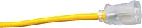 Southwire Polar Solar Heavy Duty Extension Cord, 25Ft, 12 Gauge, 3 Conductor, Outdoor Cord, Lighted End, SJEOOW, Yellow