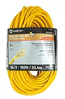 Southwire 100-Foot All-Weather 16/3 Extension Cord with Lighted End, 01289