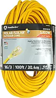 Southwire 100-Foot All-Weather 16/3 Extension Cord with Lighted End, 01289