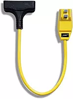 Southwire 12/3-Gauge Shockshield GFCI Protected Right Angle Plug Tri-Cord with 3-Outlets; 2-Feet; 15-Amp; Yellow