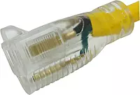 Southwire Heavy Duty Extension Cord, 25Ft, 12 Gauge, 3 Conductor, High Visibility Outdoor Cord, Lighted End, SJTW, Yellow