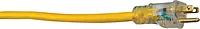 Southwire Heavy Duty Extension Cord, 25Ft, 12 Gauge, 3 Conductor, High Visibility Outdoor Cord, Lighted End, SJTW, Yellow
