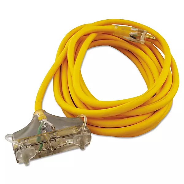 Coleman Cable 34870002 3487SW0002 3 Way Power Block; 25-Feet; Yellow