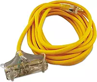 Coleman Cable 34870002 3487SW0002 3 Way Power Block; 25-Feet; Yellow