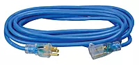 Southwire Coldflex Medium Duty Extension Cord, 25Ft, 14 Gauge, 3 Conductor, Cold Weather Cord, Blue
