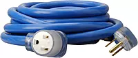 Southwire Extra Heavy Duty Extension Cord, 25Ft, 8 Gauge, 40 AMP, 250 Volt, Welding Cord, STW, Blue, 19178806 25 ft