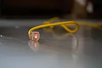 Southwire Polar Solar Heavy Duty Extension Cord, 25Ft, 12 Gauge, 3 Conductor, Outdoor Cord, Lighted End, SJEOOW, Yellow