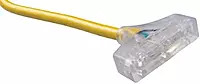 Southwire 34820002 3482SW8802 2ft 12/3 SEOW Polar/Solar Three-Way Power Block, 2 ft, Yellow 3-Outlet