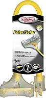 Southwire 34820002 3482SW8802 2ft 12/3 SEOW Polar/Solar Three-Way Power Block, 2 ft, Yellow 3-Outlet