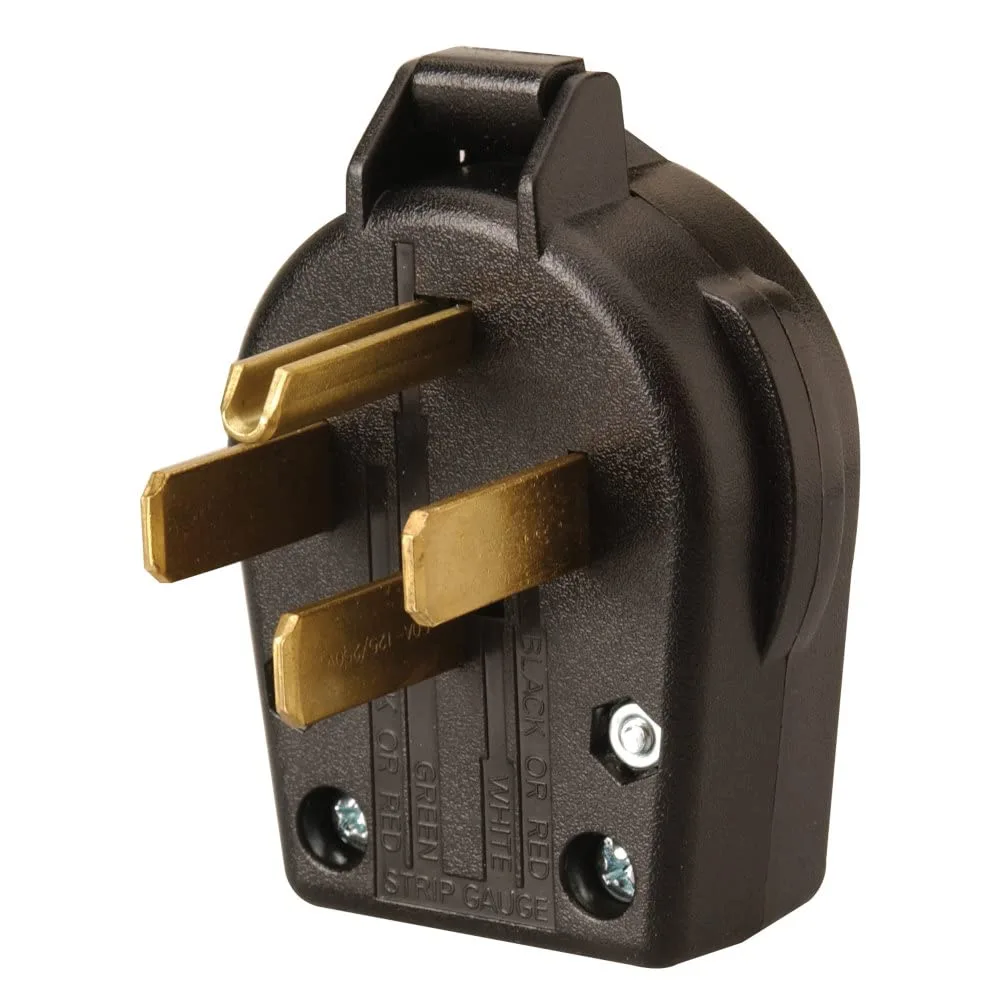 Southwire Coleman Cable 50-Amp Replacement Male RV Plug End - Black