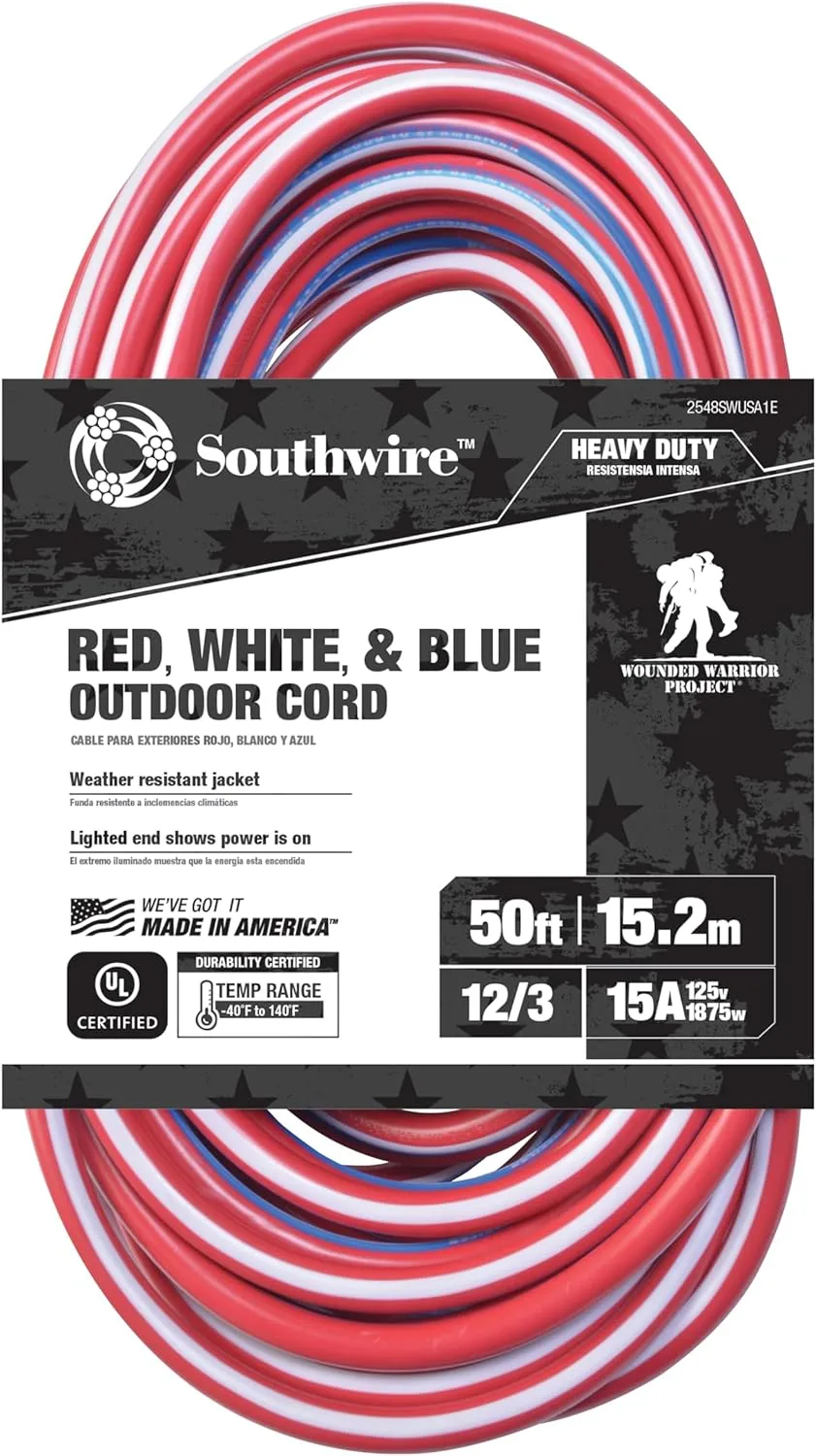 SOUTHWIRE 12/3 SJTW Heavy-Duty Extension Cord