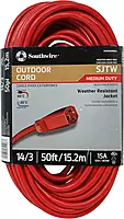 Southwire Heavy Duty Extension Cord - All-Purpose Heavy Duty Outdoor Power Cable - Lighted End for Safety