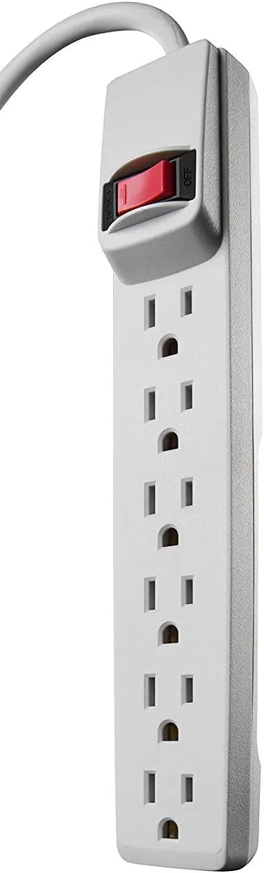 Woods / SOUTHWIRE 6-Outlet Power Strip with Built-In Circuit Breaker
