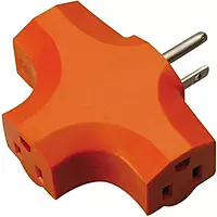 Coleman Cable 99068803 Adapter, 3 Outlet Orange/Bulk, One Size, Multi