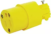 Eaton 4887-BOX 05985 Replacement Yellow Vinyl NEMA 5-15R 15-Amp Cord End; Female Outlet