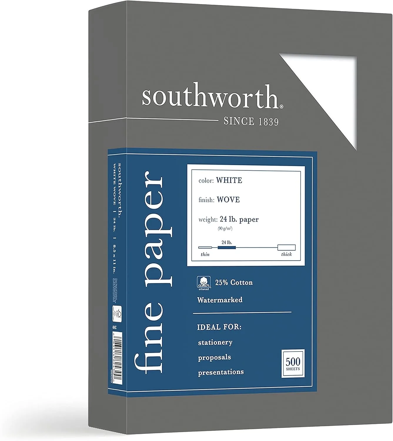 Southworth 25% Cotton Business Paper, Letter (8.5 x 11), 24 lb, 500 Sheets
