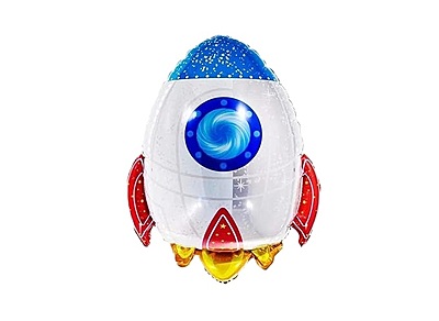 Space Theme Foil Balloons - 5 Pcs. Set