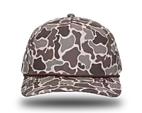 Custom 5 Panel Ribbit Rope Hats (Leatherette Patch)