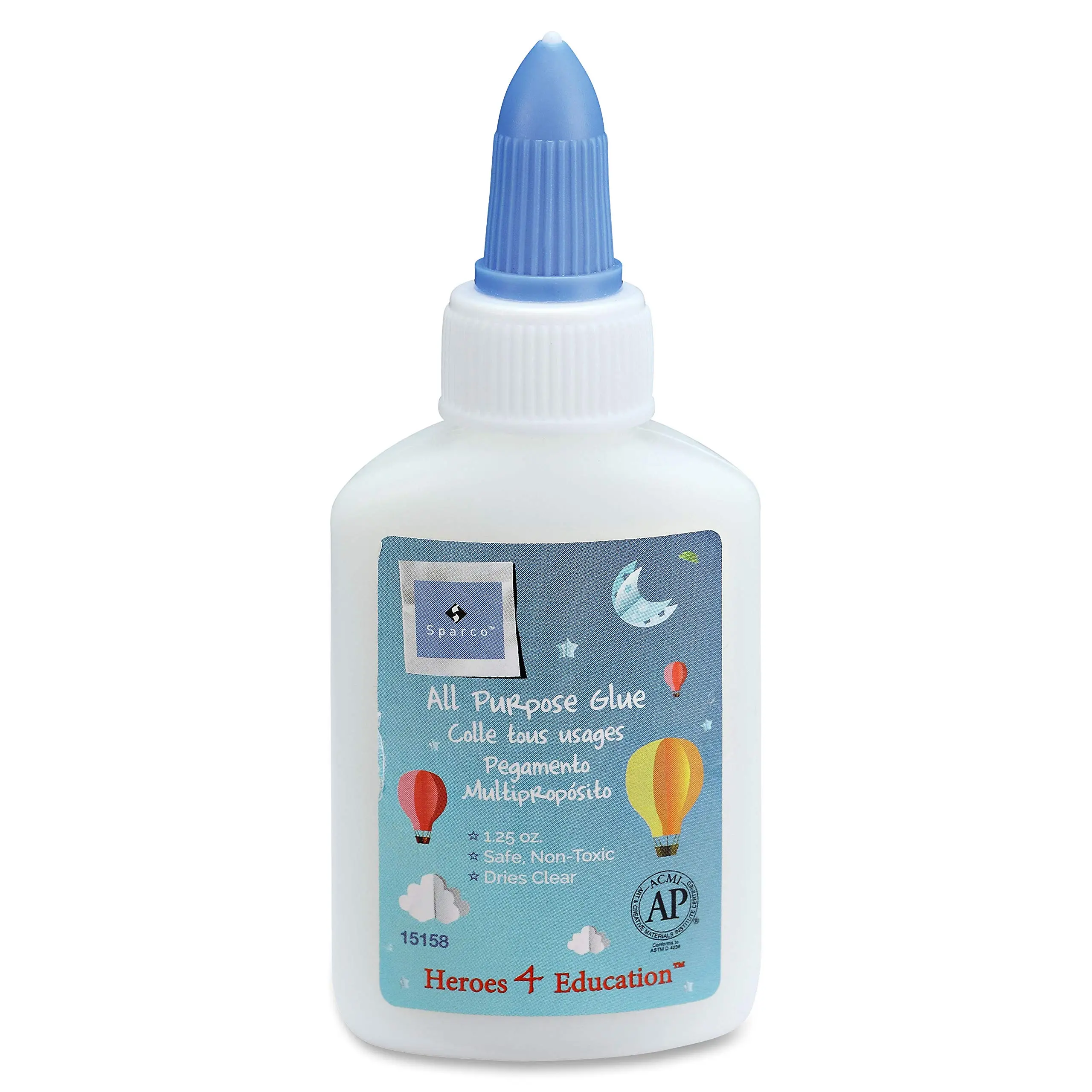 Sparco Washable School Glue, 1.25 Oz, White, Box Of 12 Bottles