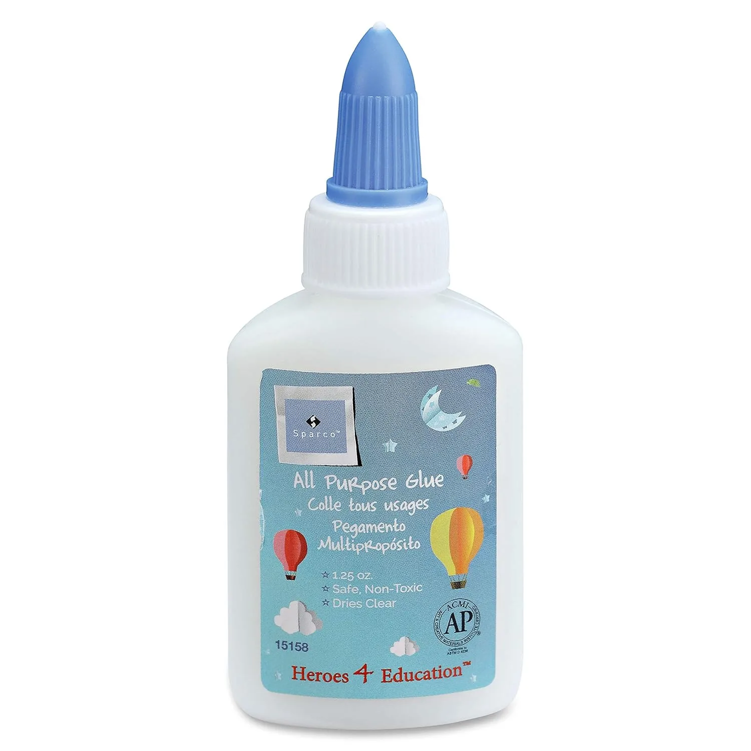 Sparco Washable School Glue, 1.25 Oz, White, Box Of 12 Bottles