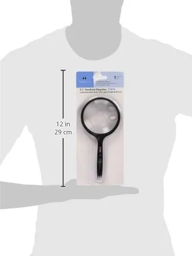 Sparco Handheld Magnifier, 3.5in Diameter, 2X with 4X Inset