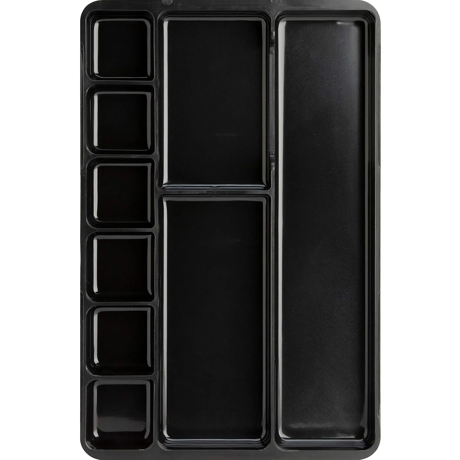 Sparco Plastic 9-Compartment Storage Organizer, 1 4/16in x 14in x 9 6/16in, Black