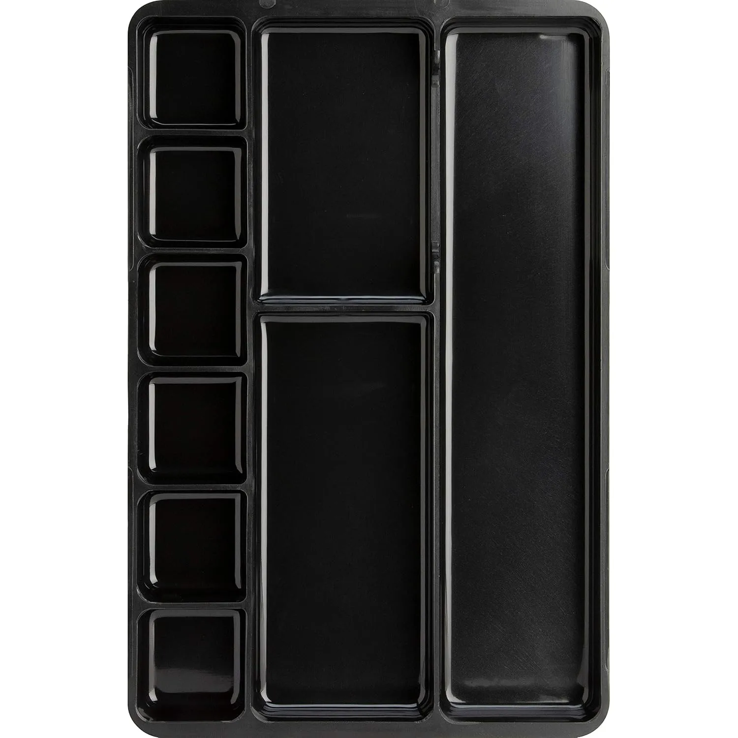 Sparco Plastic 9-Compartment Storage Organizer, 1 4/16in x 14in x 9 6/16in, Black