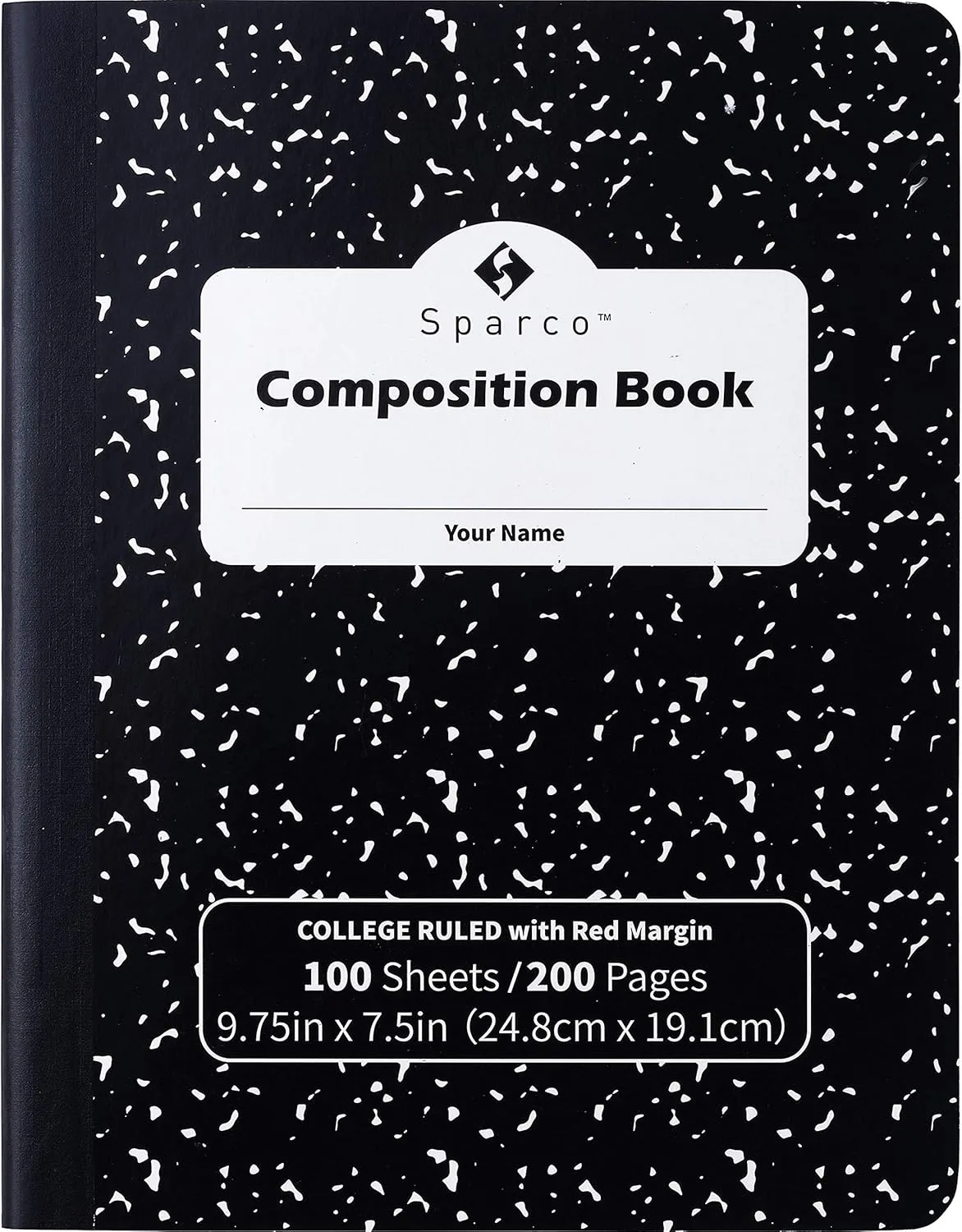 Sparco Composition Notebook, College Ruled, 100 Sheets, Pack Of 12