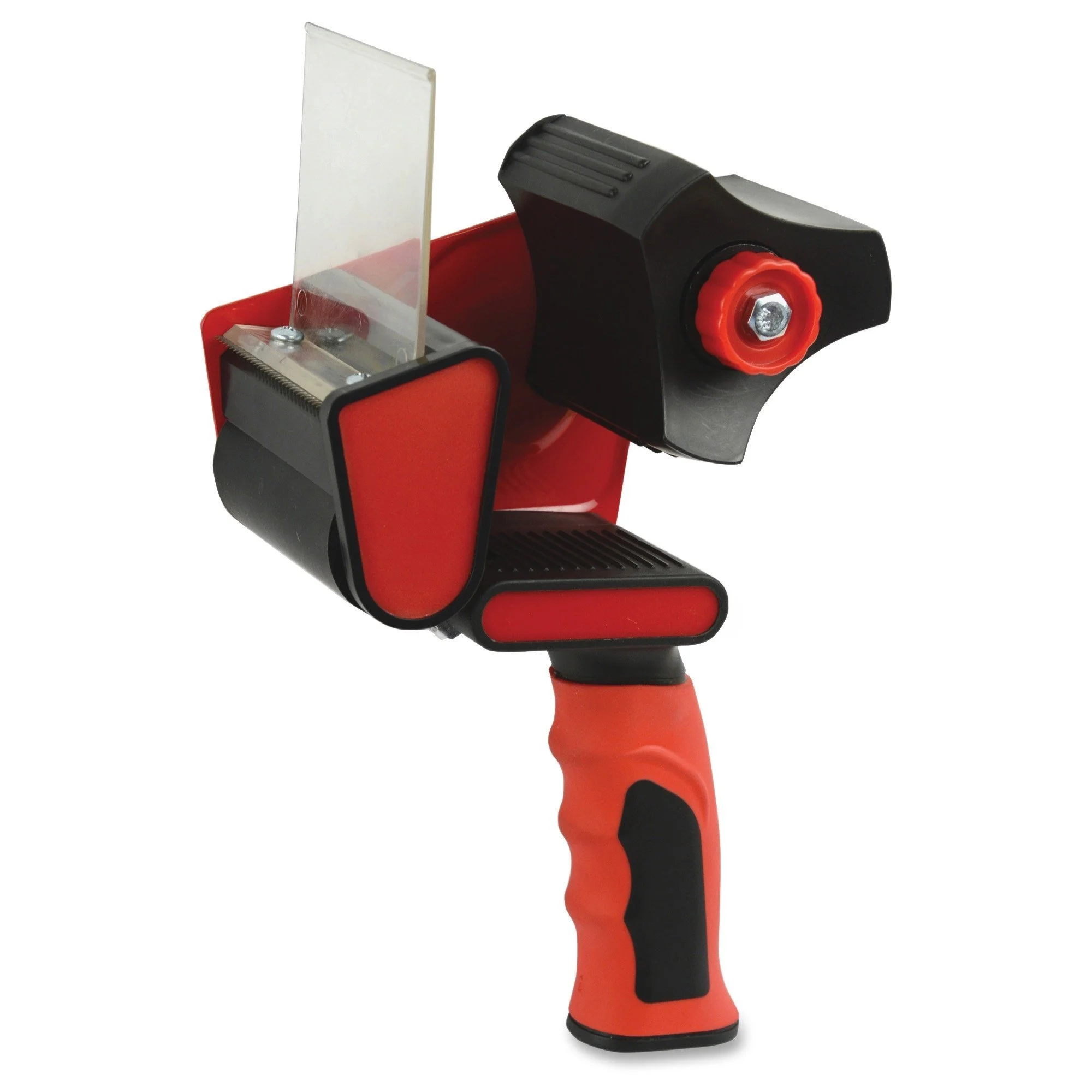 Sparco Handheld Tape Dispenser - 3in Core - Refillable - Ergonomic Design, Adjustable Tension Mechanism, Durable - Red, Black - 1 Each