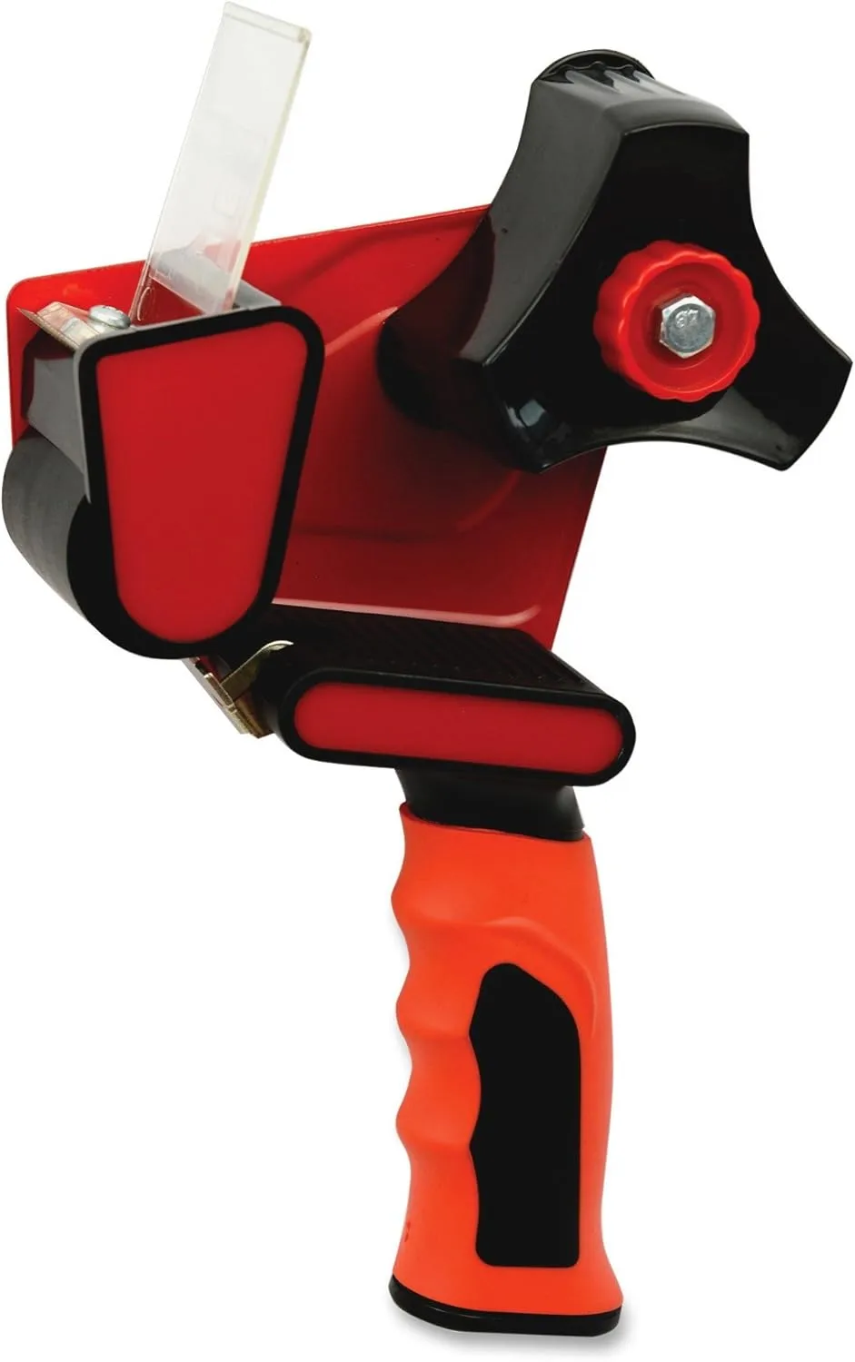 Sparco Handheld Tape Dispenser - 3in Core - Refillable - Ergonomic Design, Adjustable Tension Mechanism, Durable - Red, Black - 1 Each