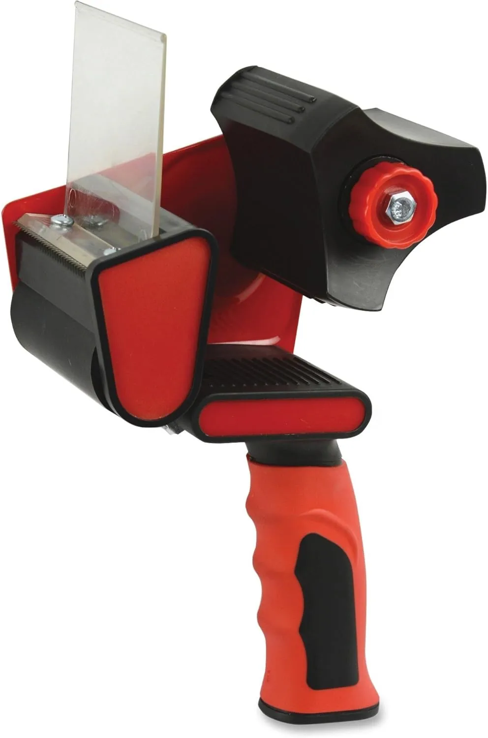 Sparco Handheld Tape Dispenser - 3in Core - Refillable - Ergonomic Design, Adjustable Tension Mechanism, Durable - Red, Black - 1 Each