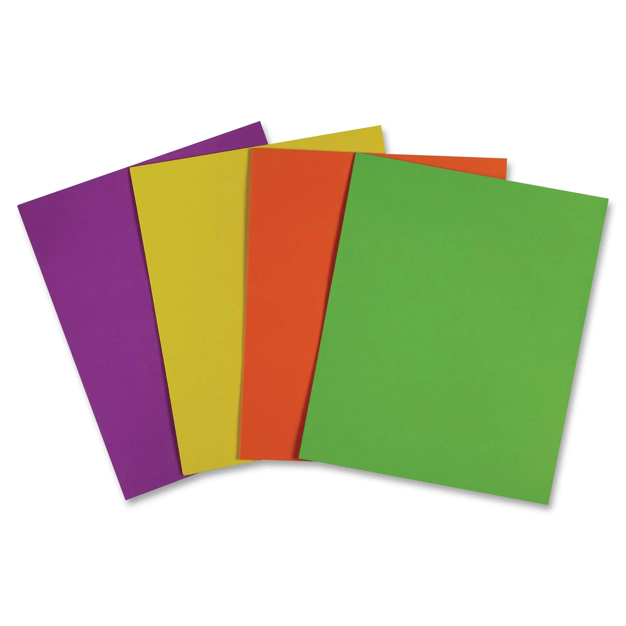 Sparco 2-Pocket Leatherette Portfolio Folders, Letter Size, Assorted Colors, Box of 25