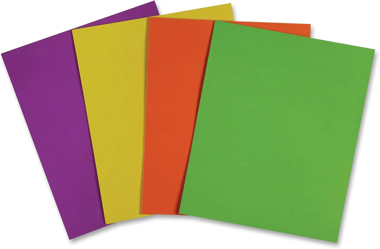Sparco 2-Pocket Leatherette Portfolio Folders, Letter Size, Assorted Colors, Box of 25