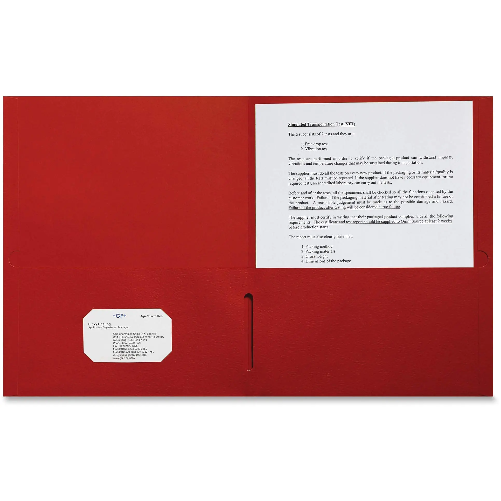 Sparco Leatherette Portfolio, 2-Pocket, Letter Size, Red (Box of 25)
